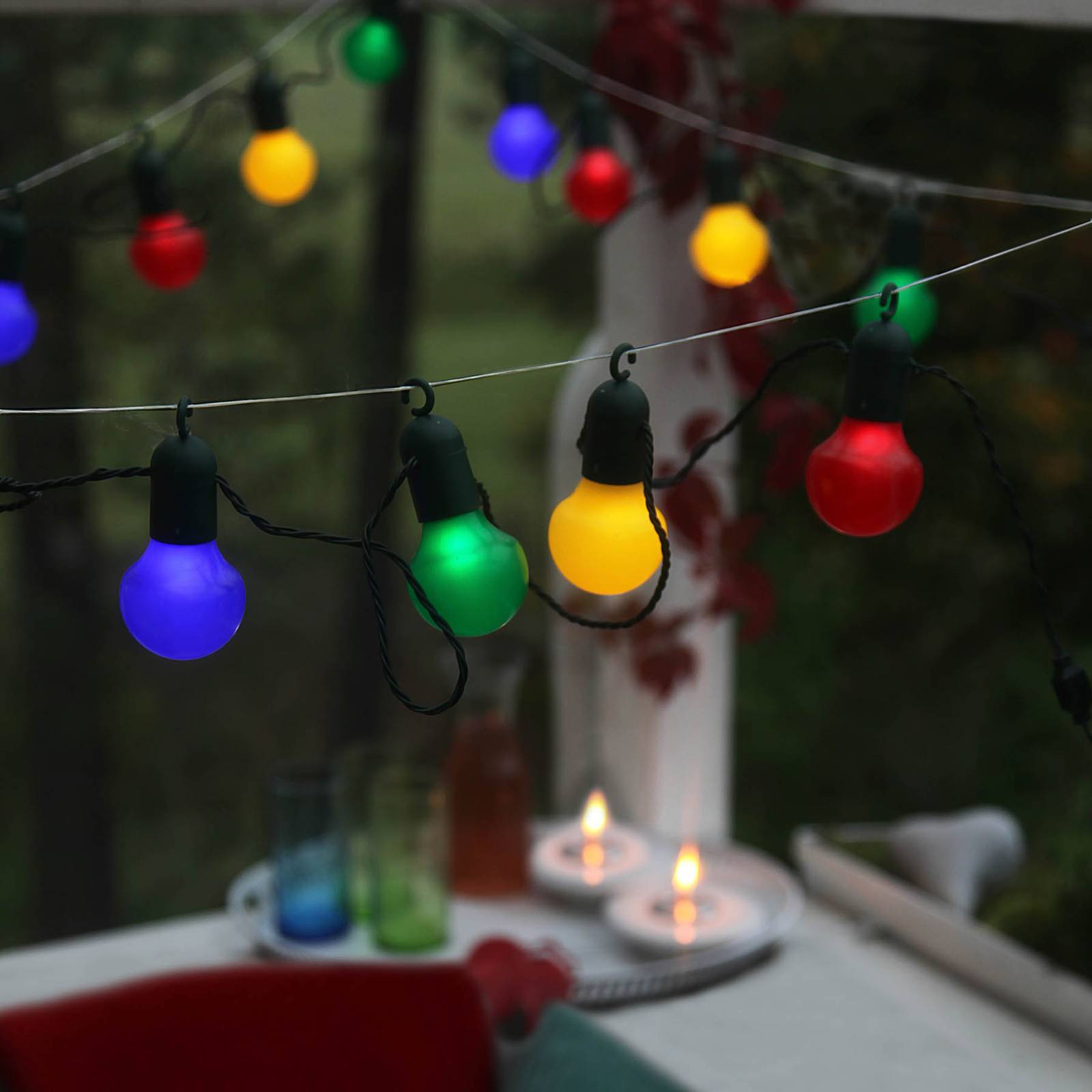 Elin – festlig LED-lyskæde farverig 20 lyskilder