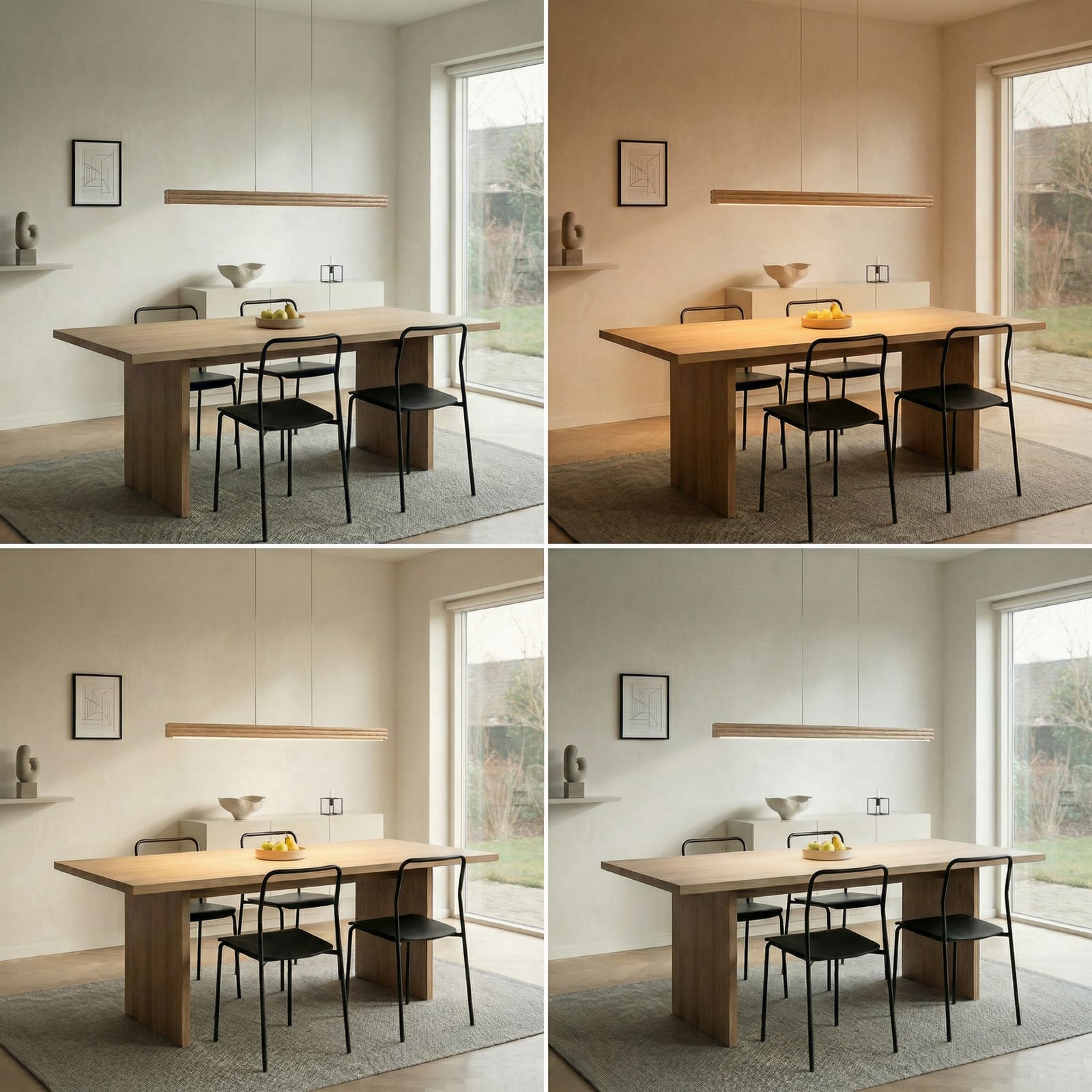 Annetta LED-hänglampa, 117 cm, CCT, ek, dimbar – Lucande