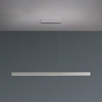 Candeeiro suspenso LED Bopp Nano 2.0, comprimento 140 cm, cor alumínio