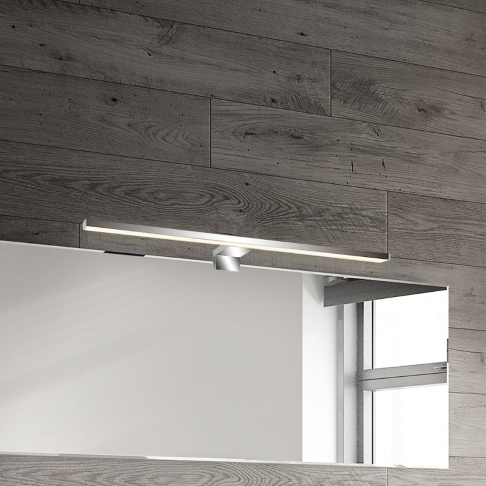 Briloner Lampă cu oglindă LED Dun 2 în 1 crom IP44 lungime 50 cm - Baie - Modern - crom alb - Plastic