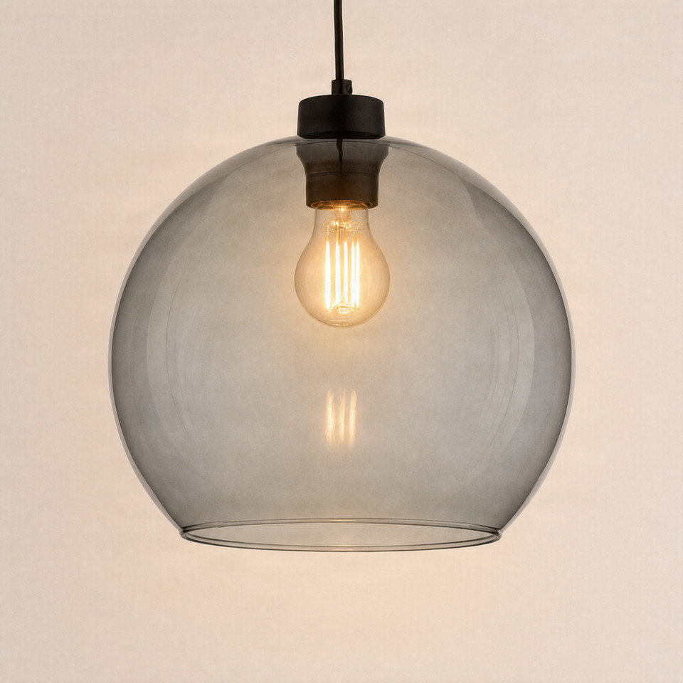 TK Lighting Cubus pendellampa Ø 30 cm, grå från TK Lighting