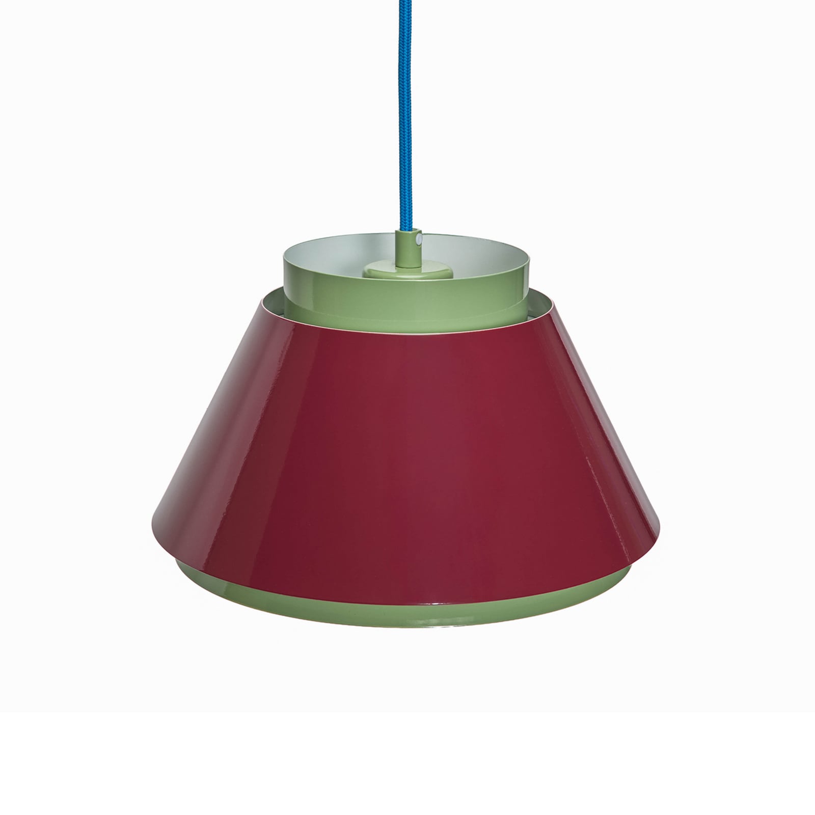 Hängelampe Remi, grün/rot, Ø 25 cm, Metall