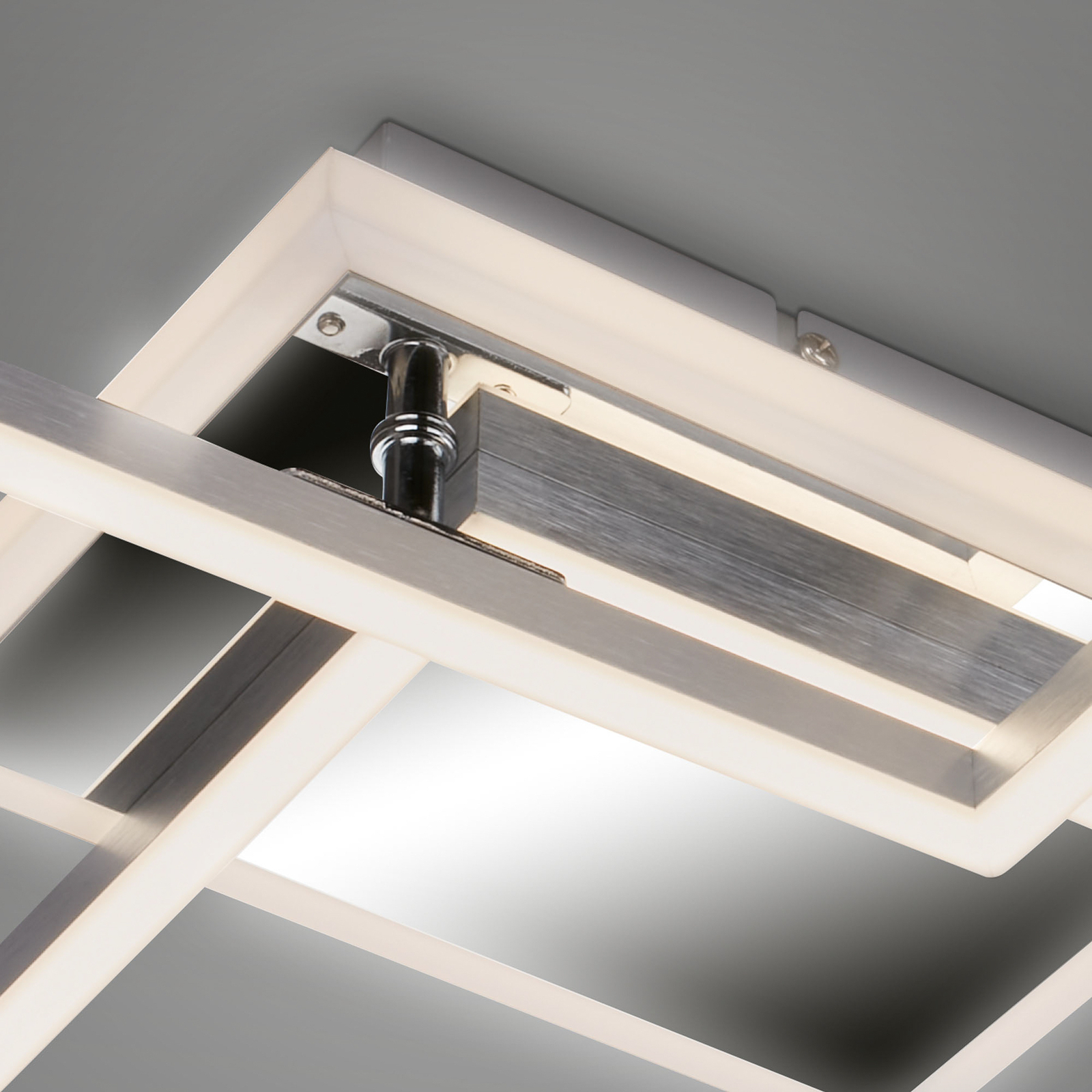 Plafoniera LED Frame, 2 luci, CCT, alluminio