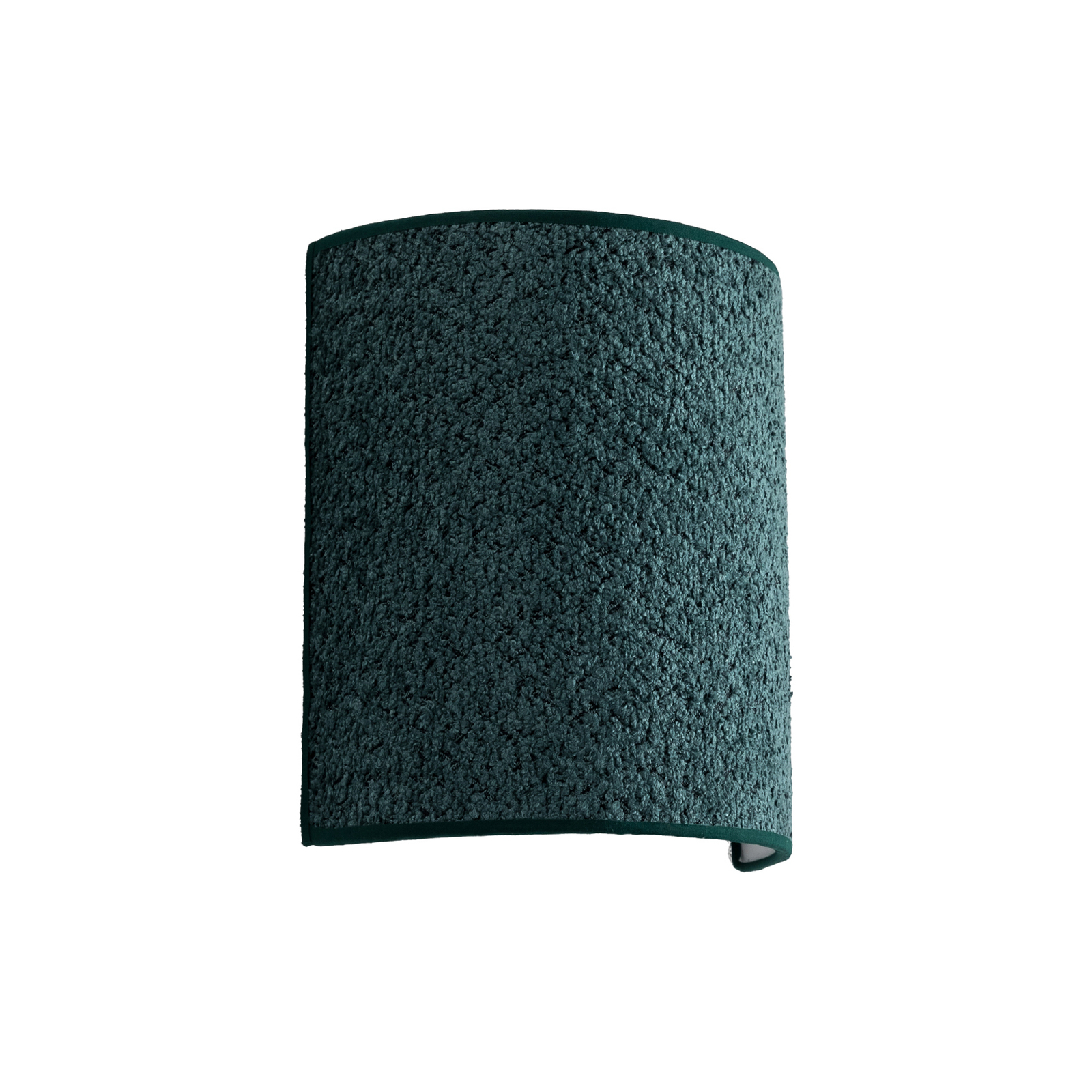 Bouclé wall light made of fabric, dark green