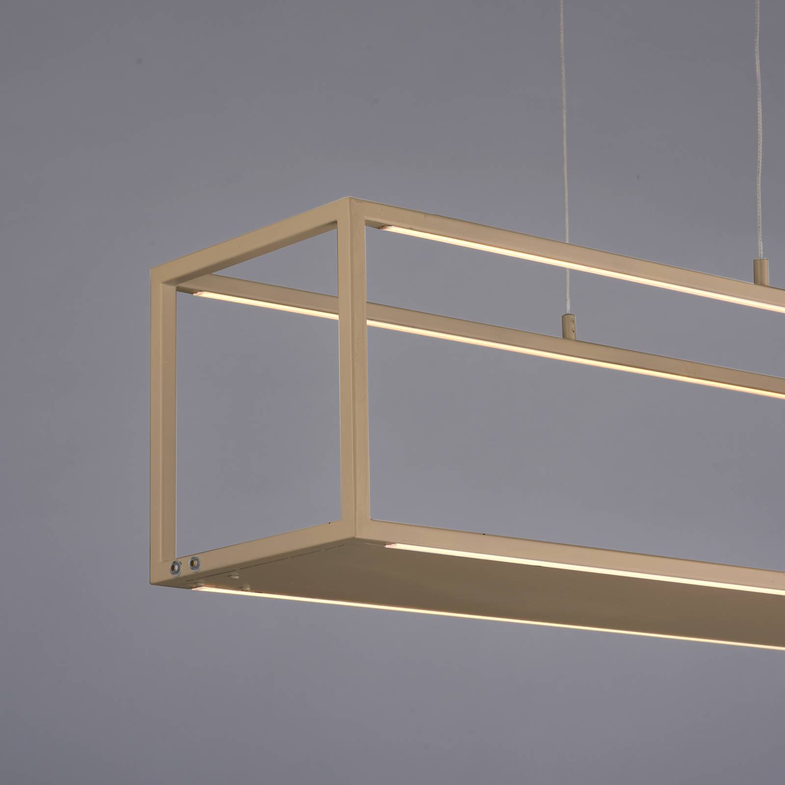 Paul Neuhaus żyrandol LED Contura, kolor piaskowy, 105 cm