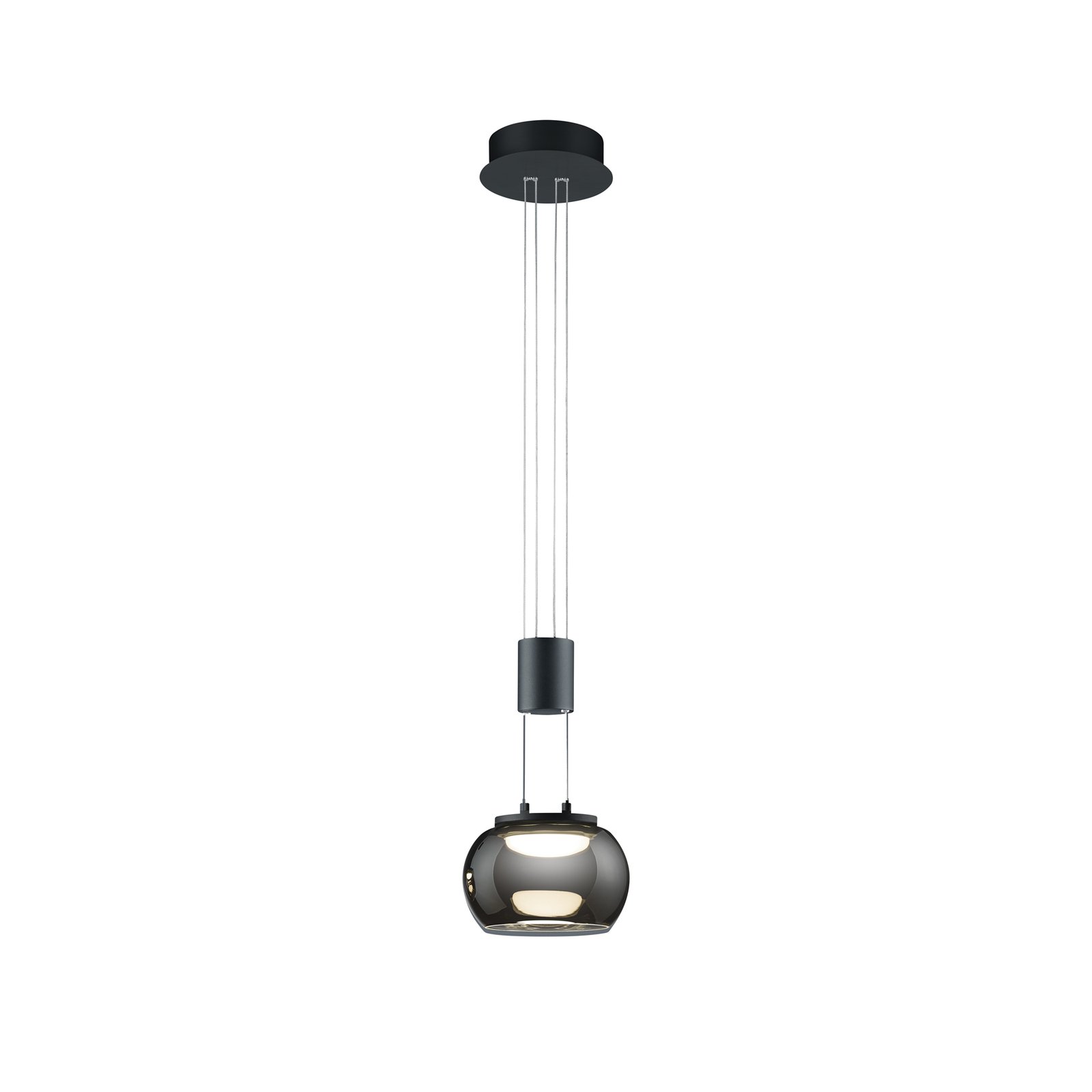 Madison hanglamp, dimbaar, 1-lamp, zwart