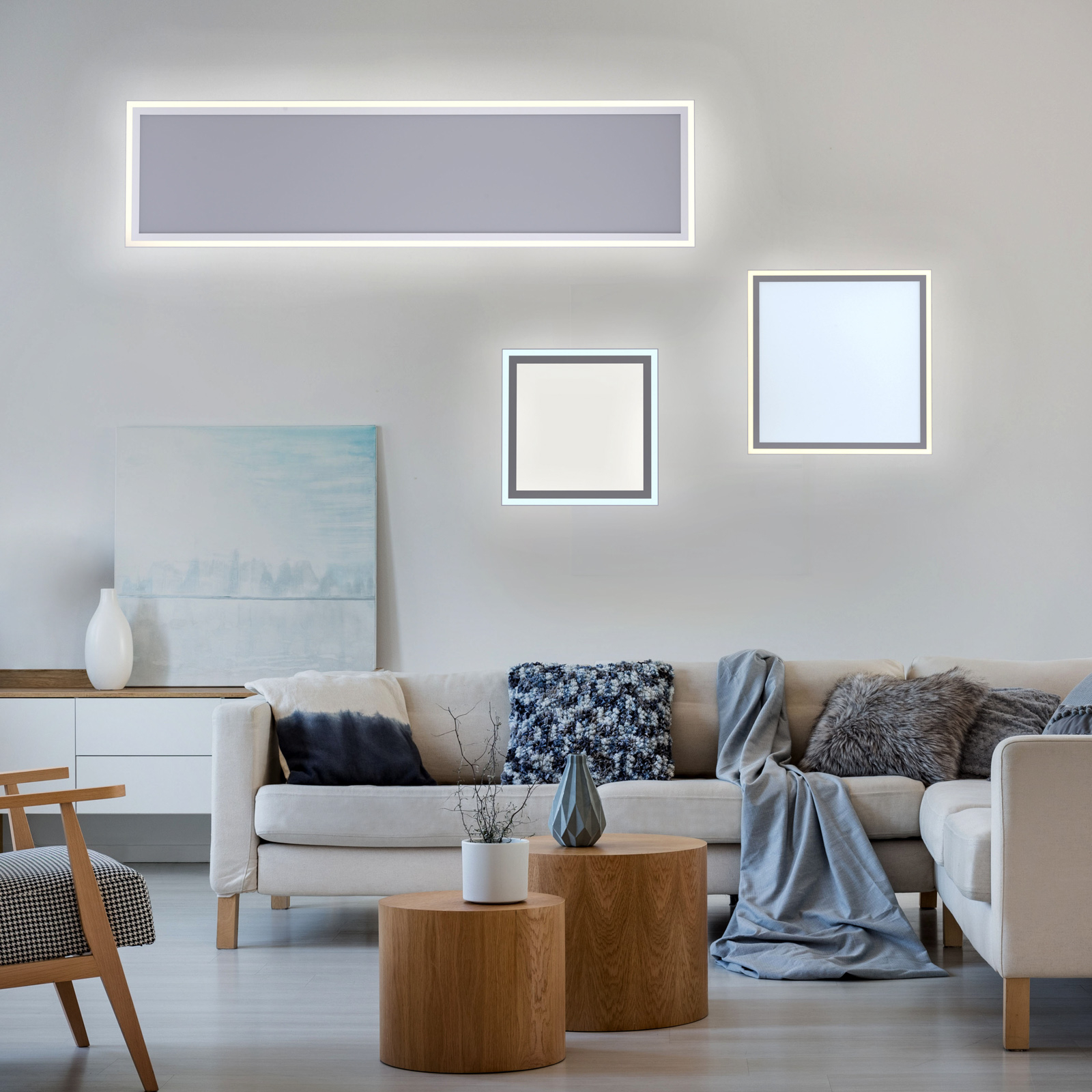 LED ceiling light Edging, tunable white, square