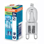 Halogen bi-pin bulb Halopin G9 20W clear 2,000 h