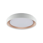 Plafón LED Waldo, blanco/oro rosa, Ø 38,5 cm, CCT, atenuable.