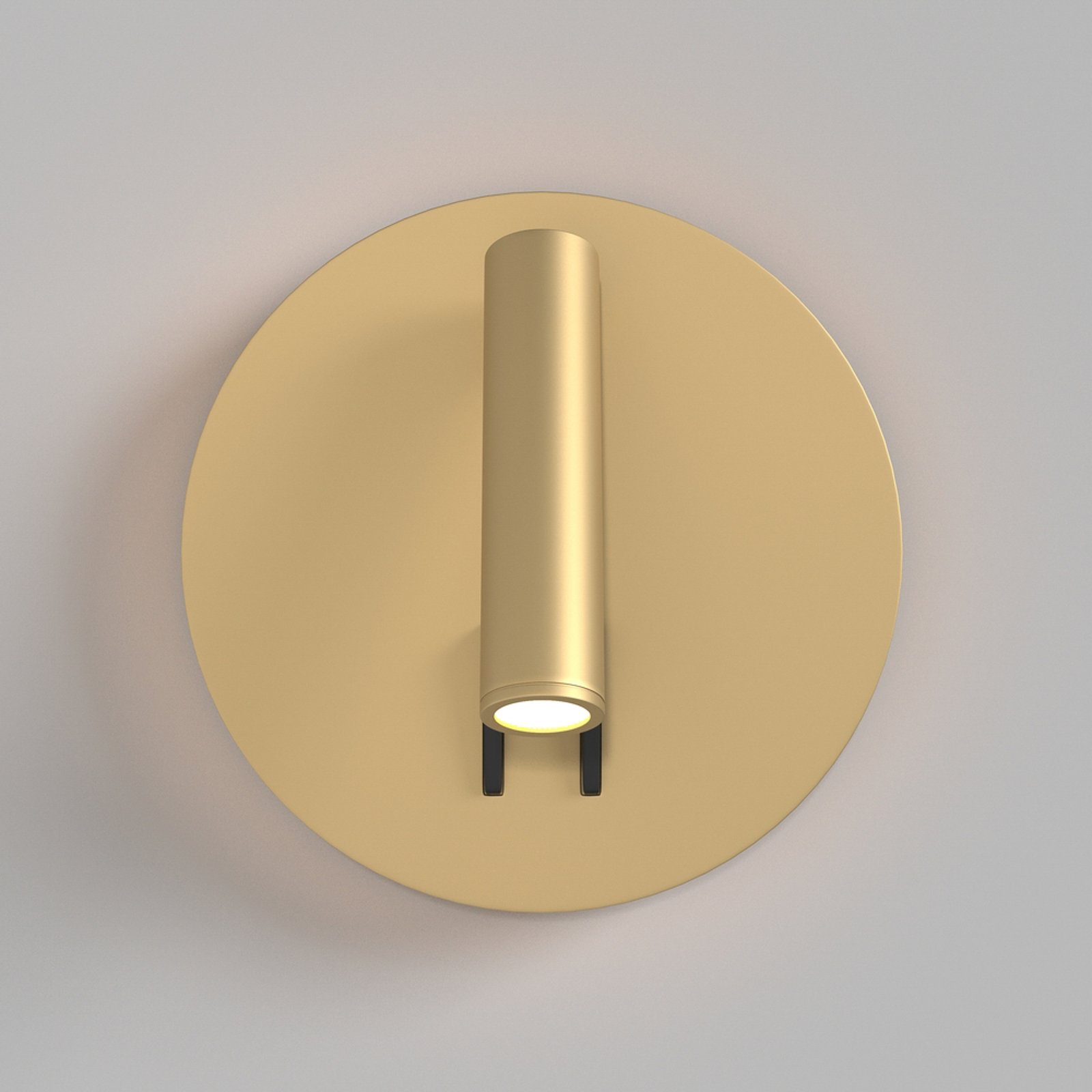 Maytoni LED wall light Ios 176, gold-coloured, round, aluminium