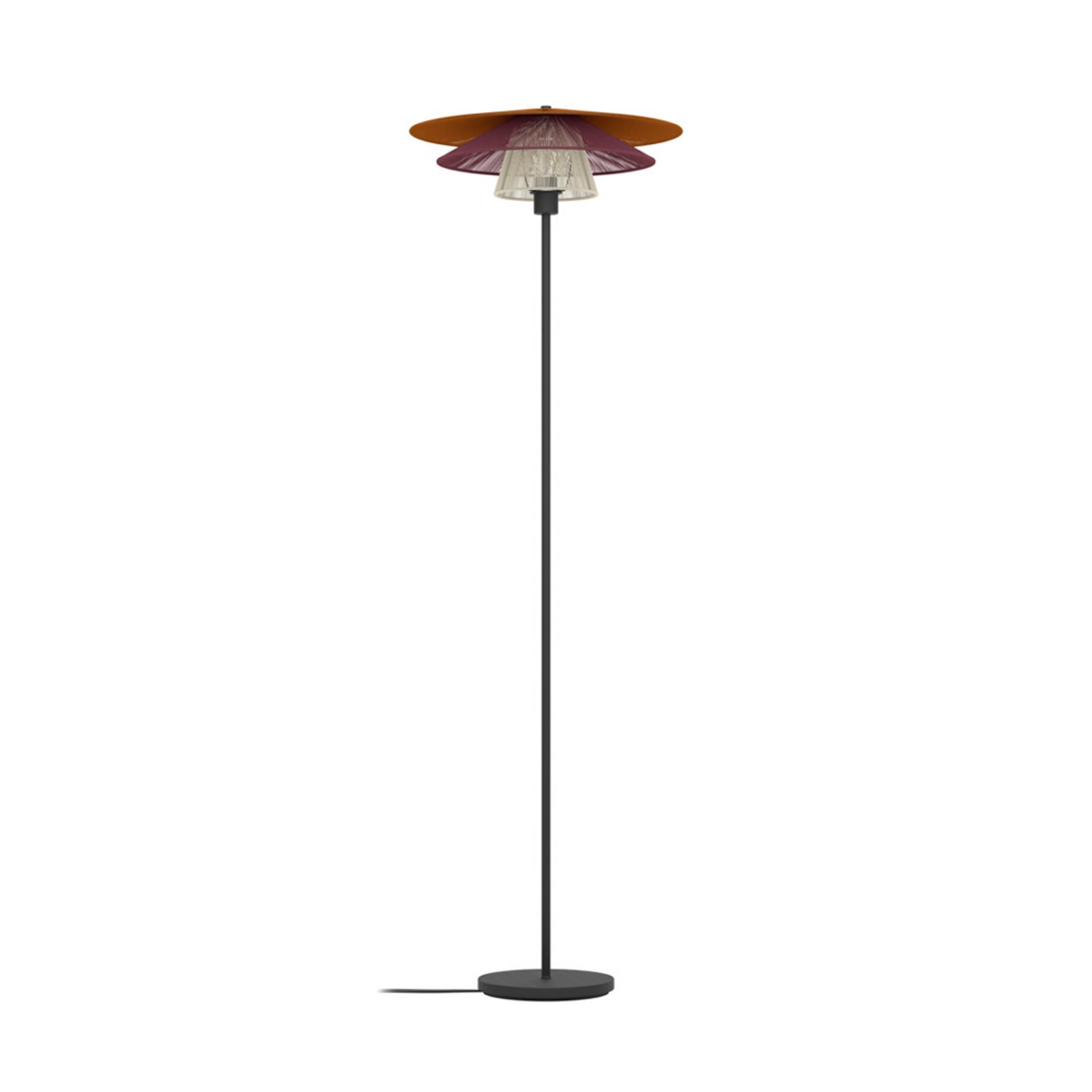 EGLO Stehlampe PIGNONA, rot/orange/weiß, Höhe 161 cm, Textil