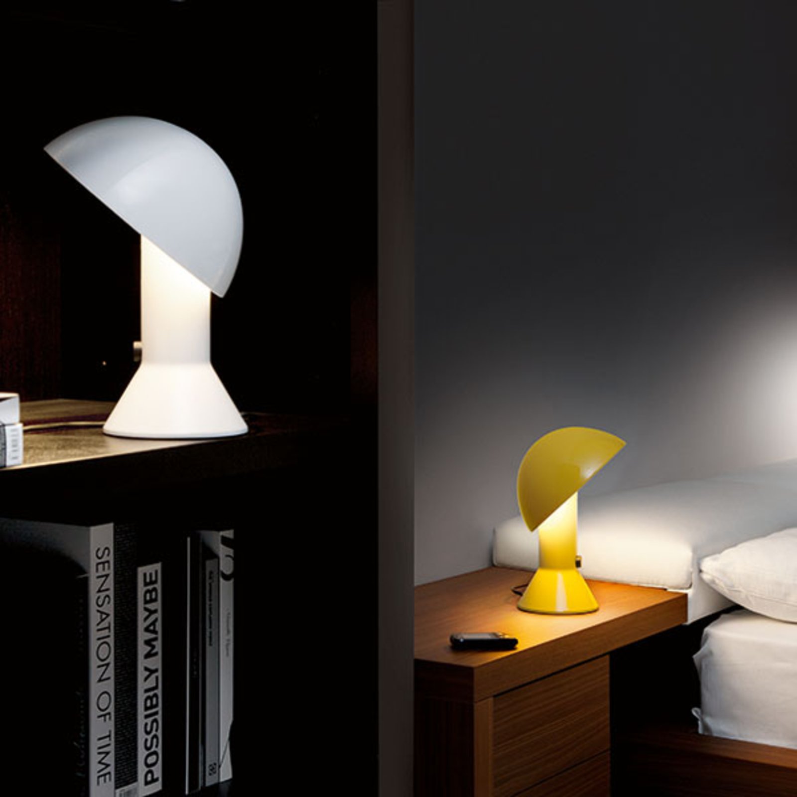 Martinelli Luce Elmetto Luce - Asztali lámpa, sárga