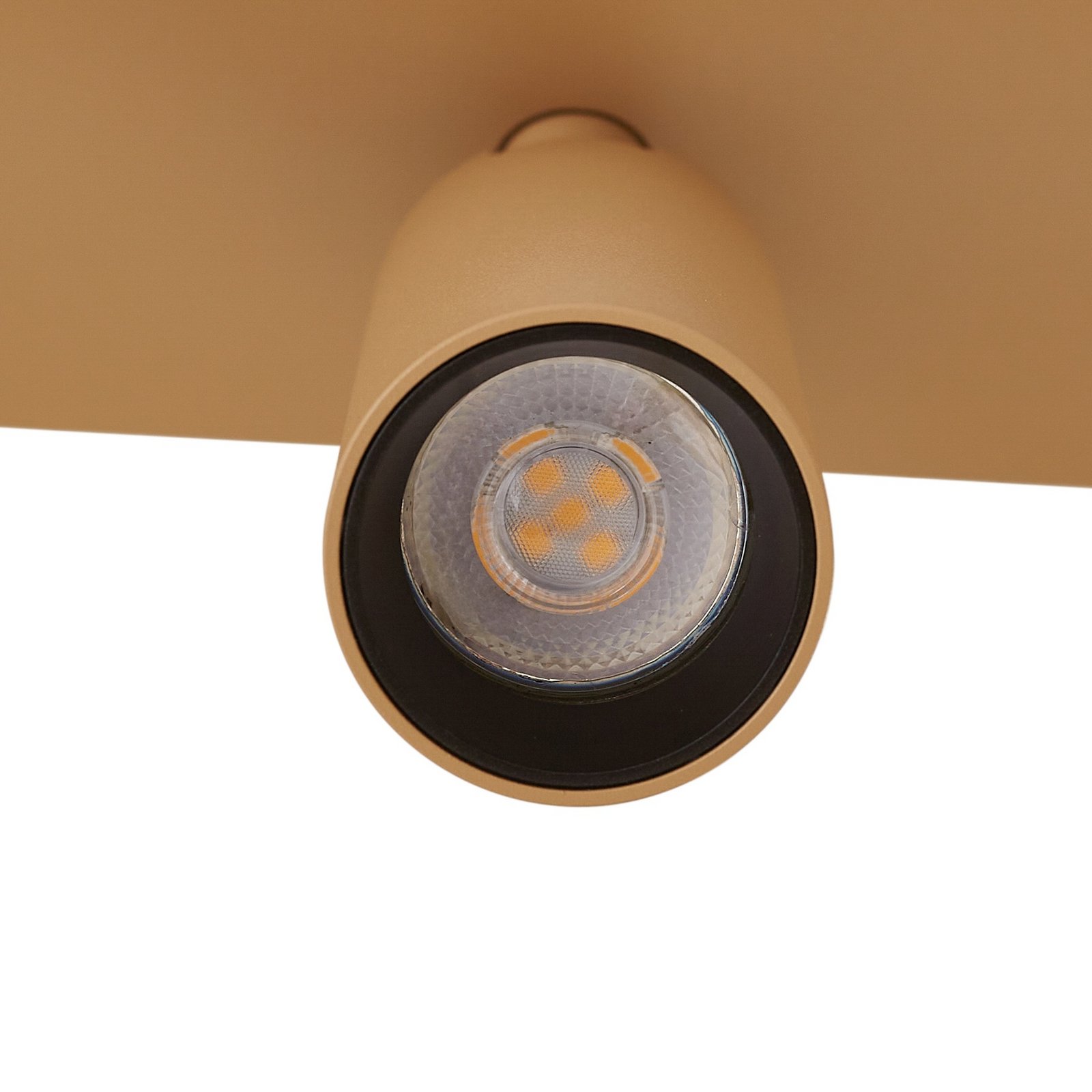 Arcchio Brinja Slim ceiling spotlight, brown, 3-bulb, GU10 MR11