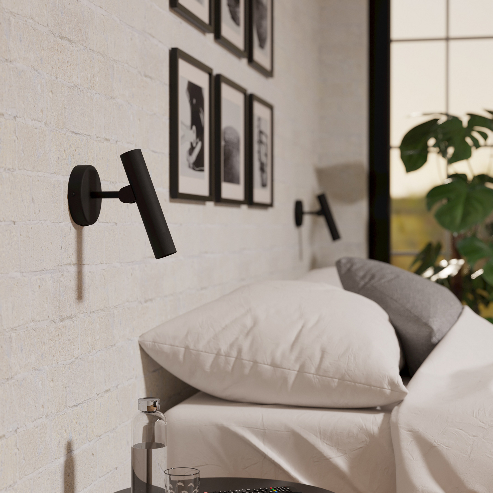 Applique a LED Almudaina, nero Larghezza 11 cm, acciaio