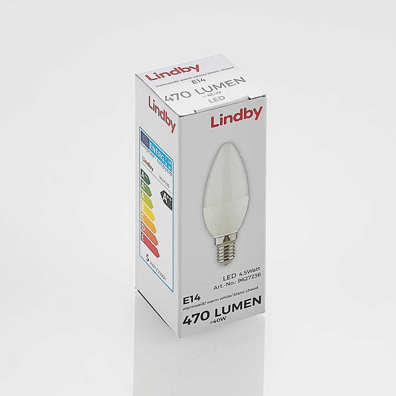 Žiarovka LED 4,5W (470lm) 3000K Sviečka E14 - Lindby