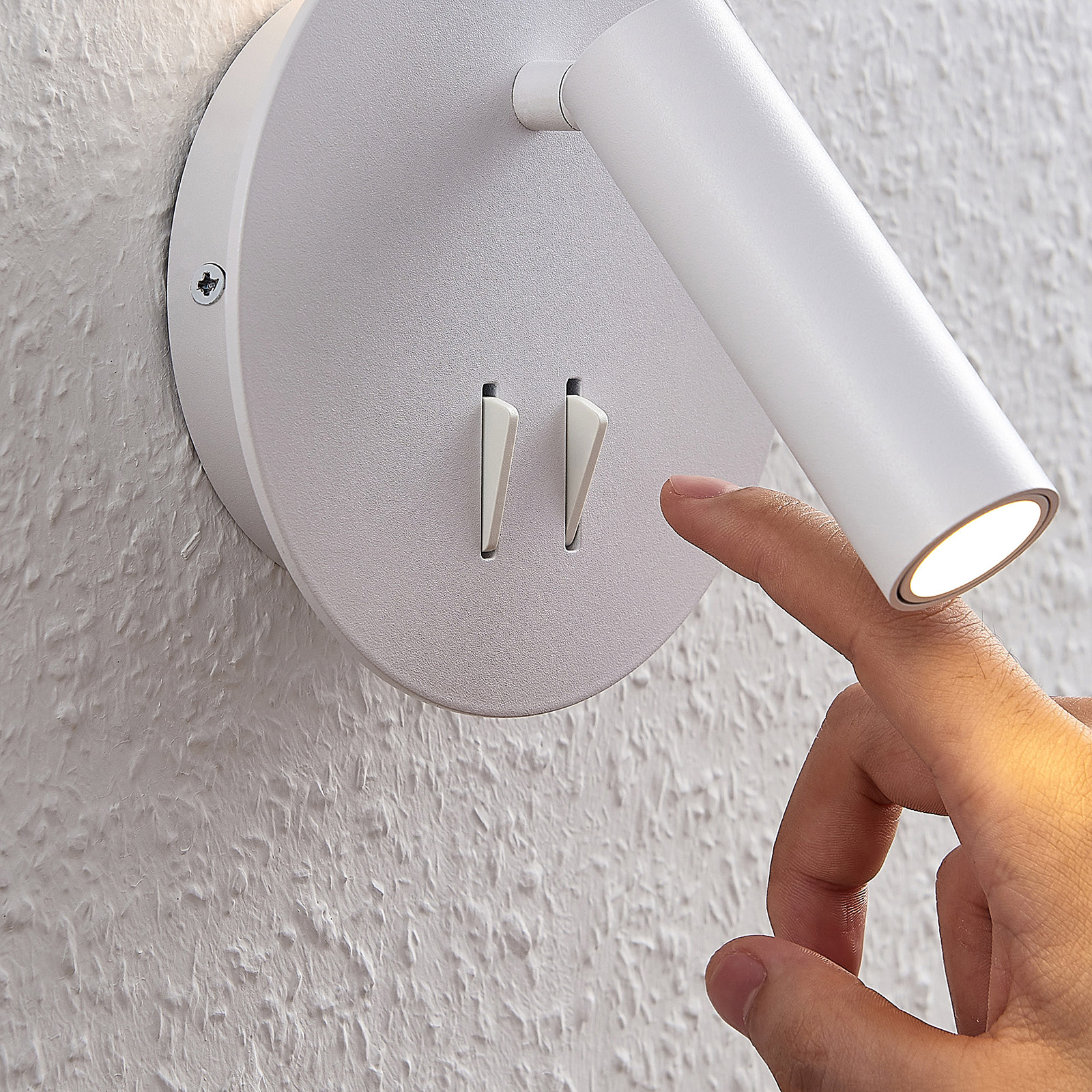 Magya LED 2 Round Vegglampe White - Lucande