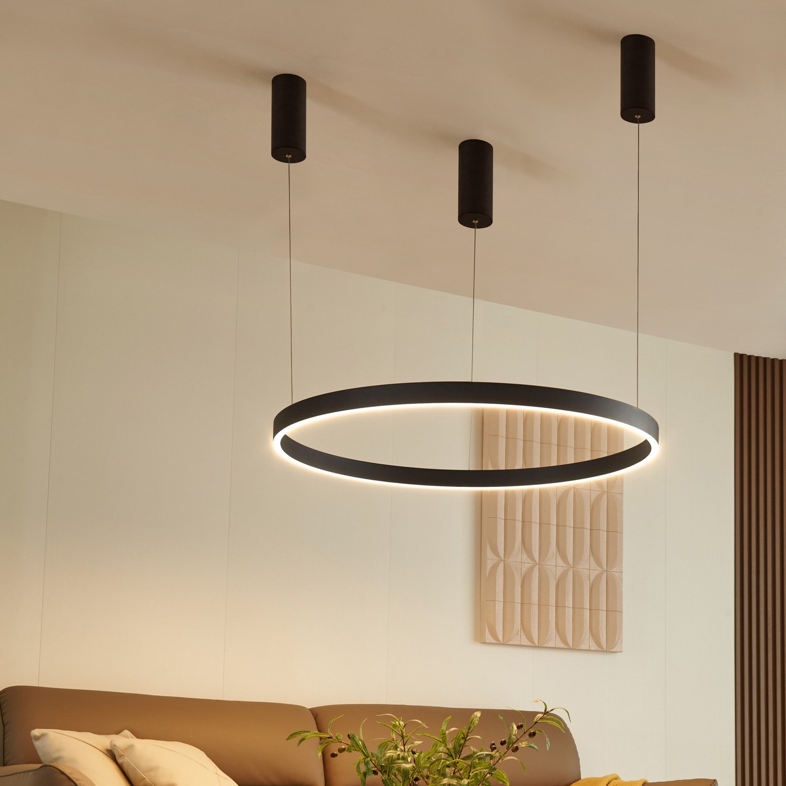 Arcchio Answin lampă suspendată LED 704 W negru - Camera de zi / sufragerie - modern - negru nisip - Metal