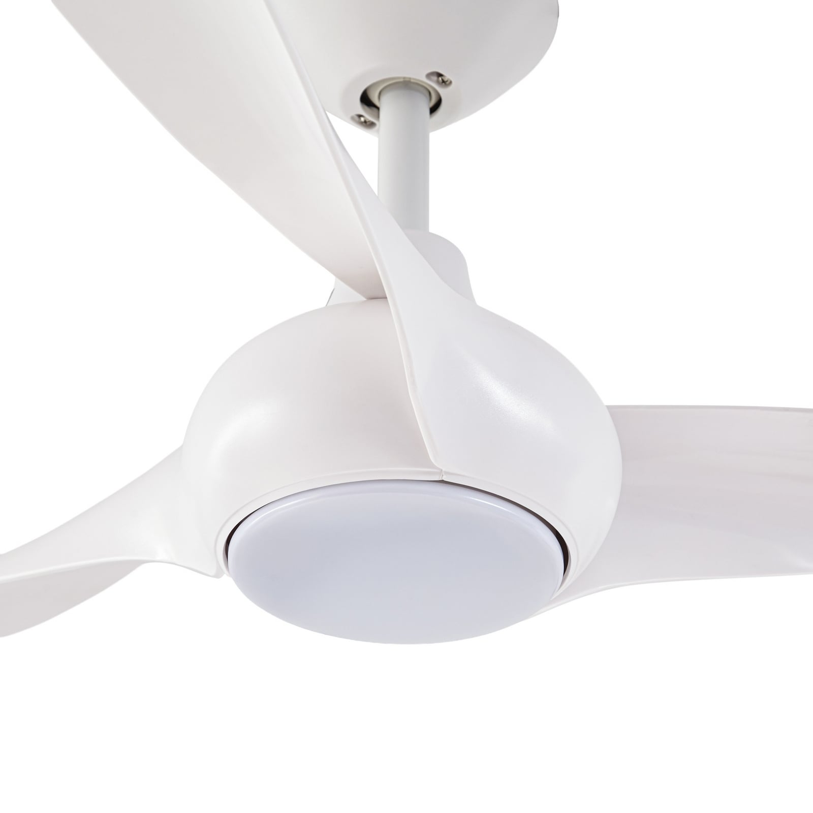 Briya LED-kattotuuletin, CCT, himmennettävä, Ø 116 cm, valkoinen - Lindby