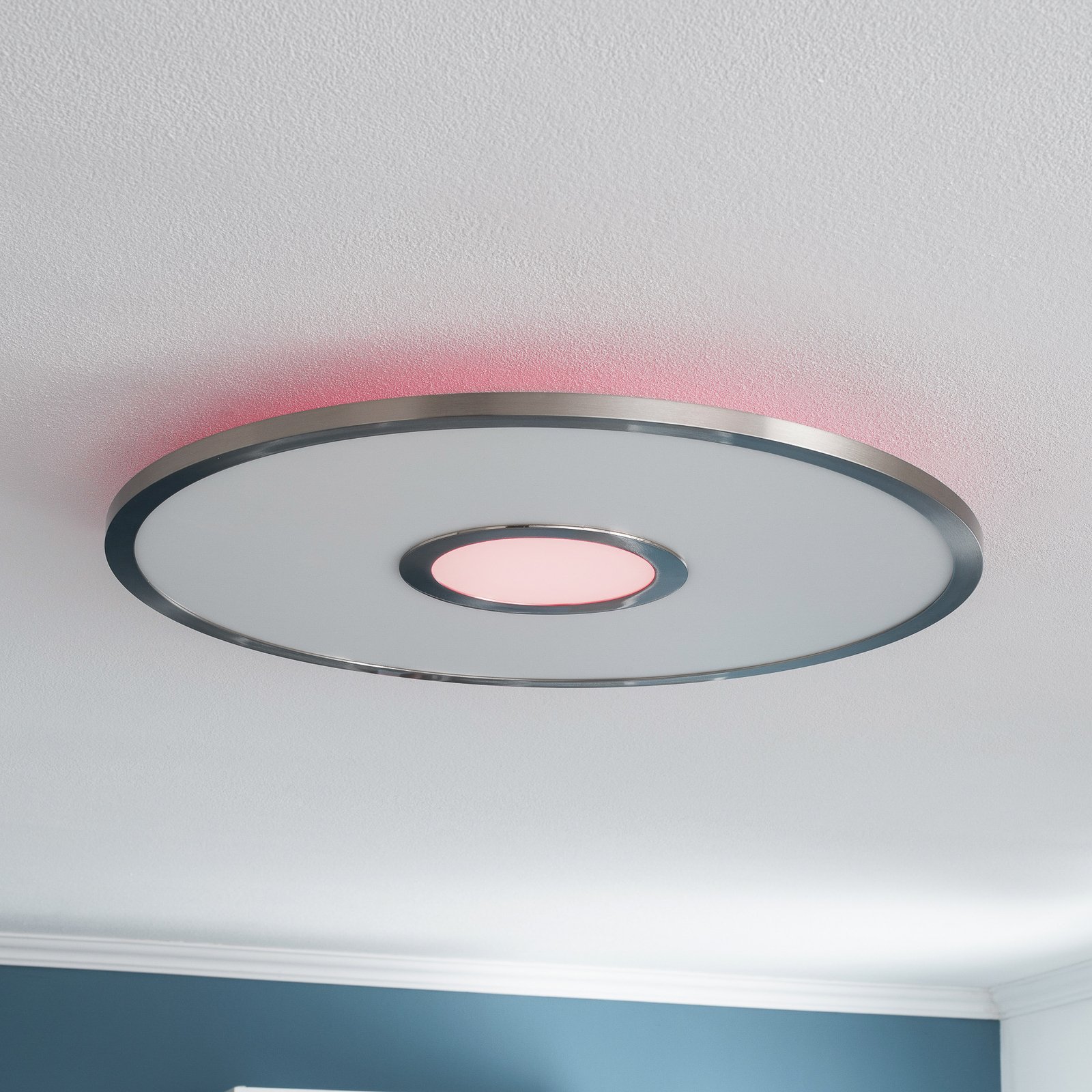 Lucande Linema LED-Deckenlampe, RGB, rund