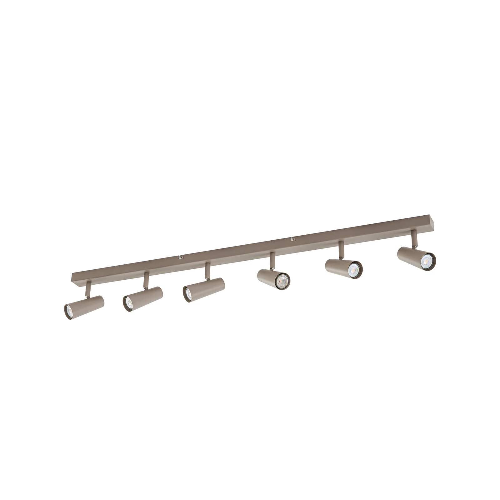Faretto da soffitto Lindby Iluna, a 6 luci, marrone caffè, GU10