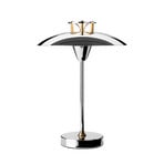 Candeeiro de mesa recarregável MINI STEPP 1-2-3, cromado, IP44 - Halo Design
