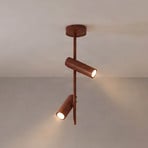 Leda 2 downlight, brick red, 2-bulb, height 55 cm