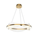 Maytoni, suspension LED Breeze, Ø 60 cm, laiton/transparent, acrylique