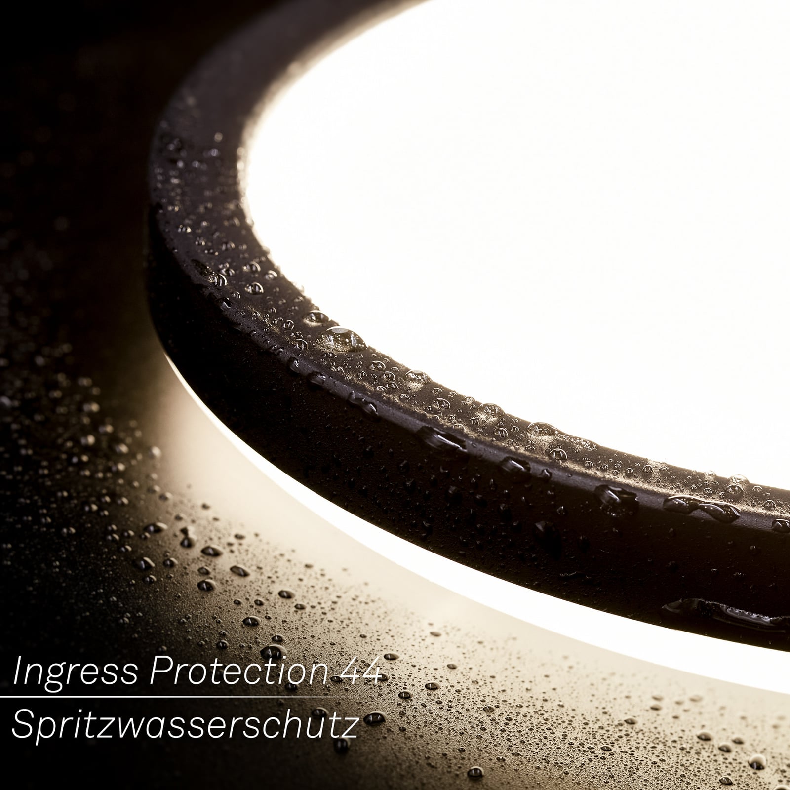 LED lubų šviestuvas „Move Sensor“, juodas, Ø 29 cm, IP44, 4000K