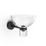 Applique a LED Nocturne Bowl, nera, in vetro, dimmerabile - FLOS