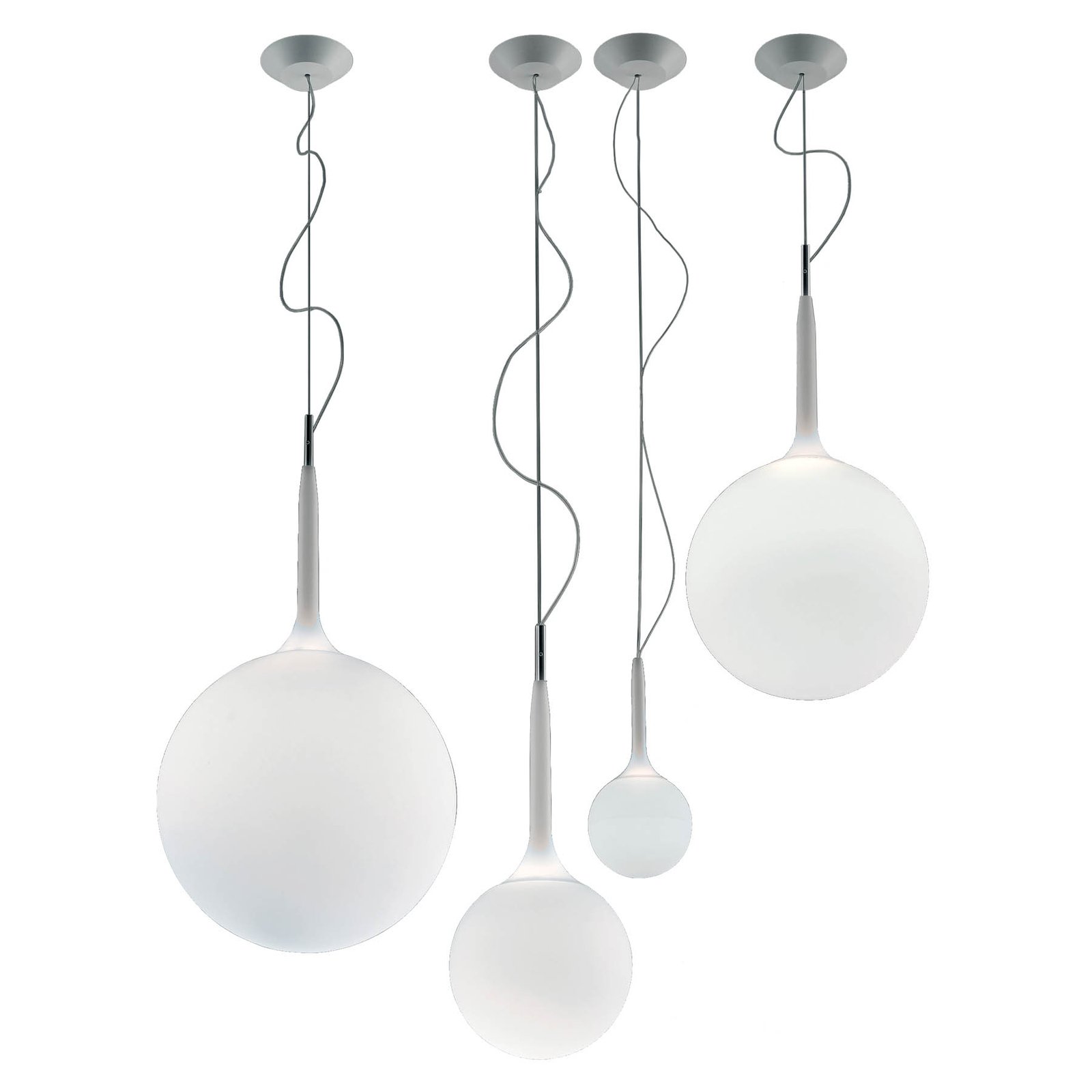 Artemide Castore Hängeleuchte aus edlem Glas