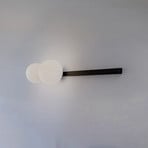 Garda 2 wall light, black, metal, glass, 2-bulb
