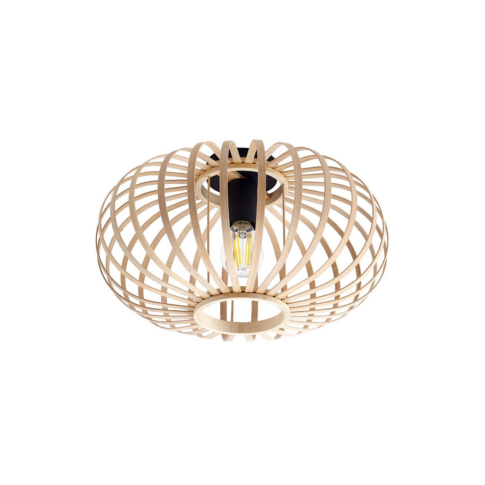 Lindby Deckenleuchte Lielle, Bambus natur, Ø 38 cm
