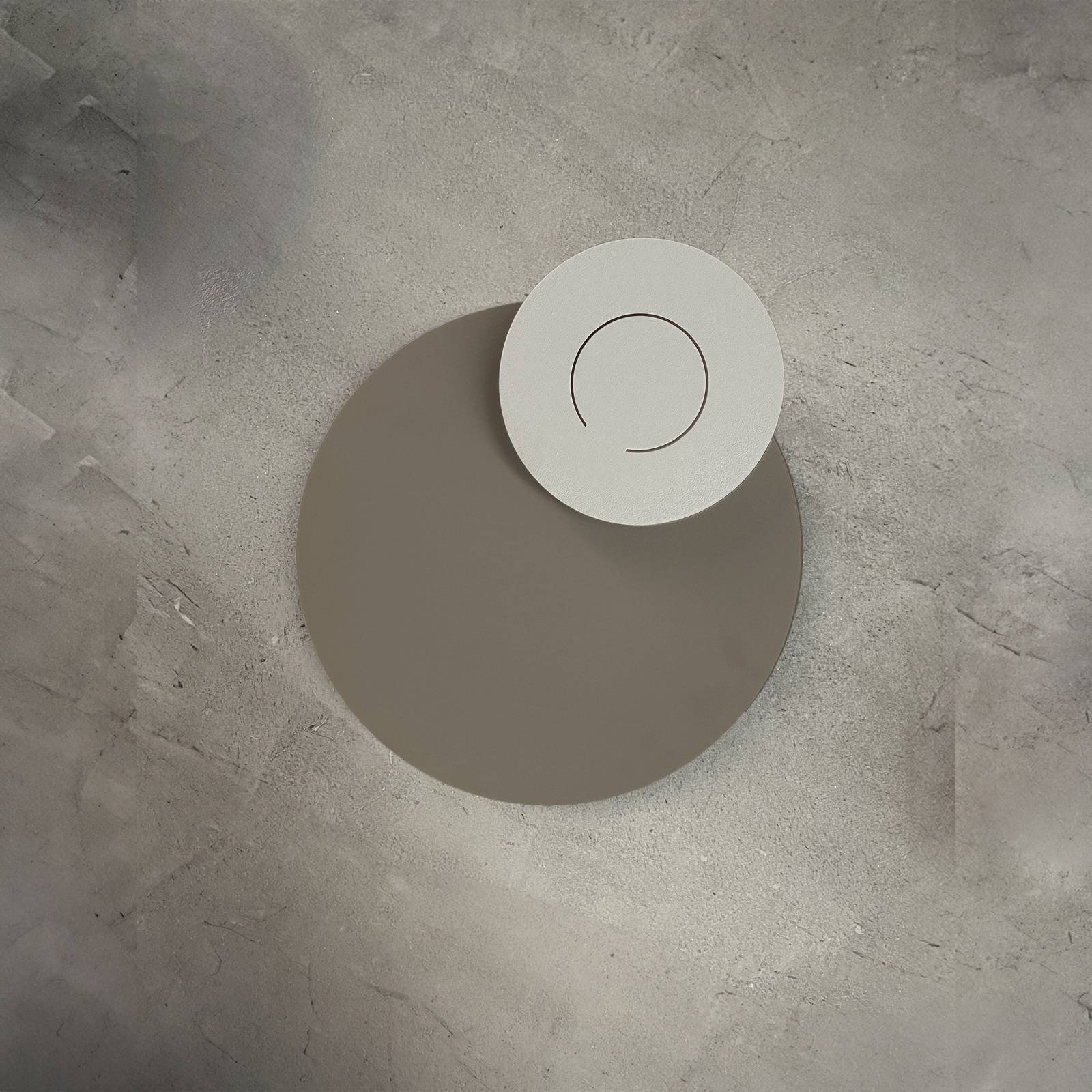 Knikerboker LED-Wandlampe DoppioZero, creme/weiß, Ø 30 cm günstig online kaufen