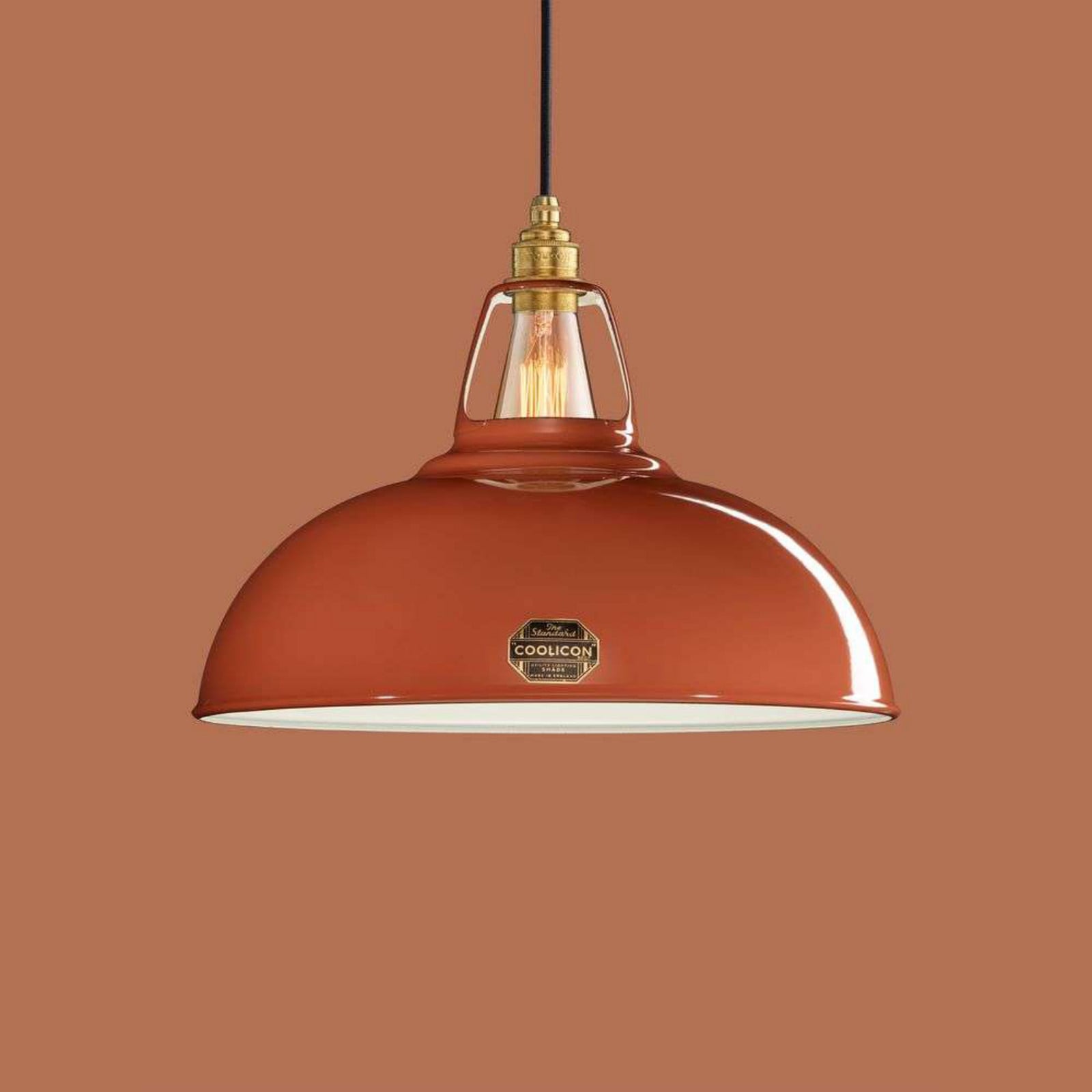 Stor pendellampe i design fra 1933 Terracotta Coolicon - Stue - Metal