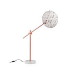 Candeeiro de mesa Chanpen M, cobre/branco, A 80 cm - Forestier