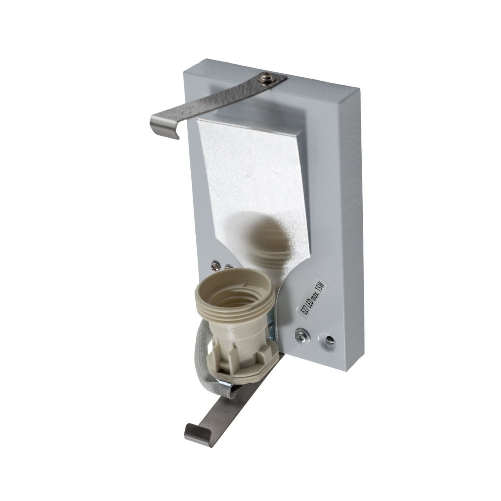 Lindby vegglampe Phil, hvit, glass, høyde 21 cm