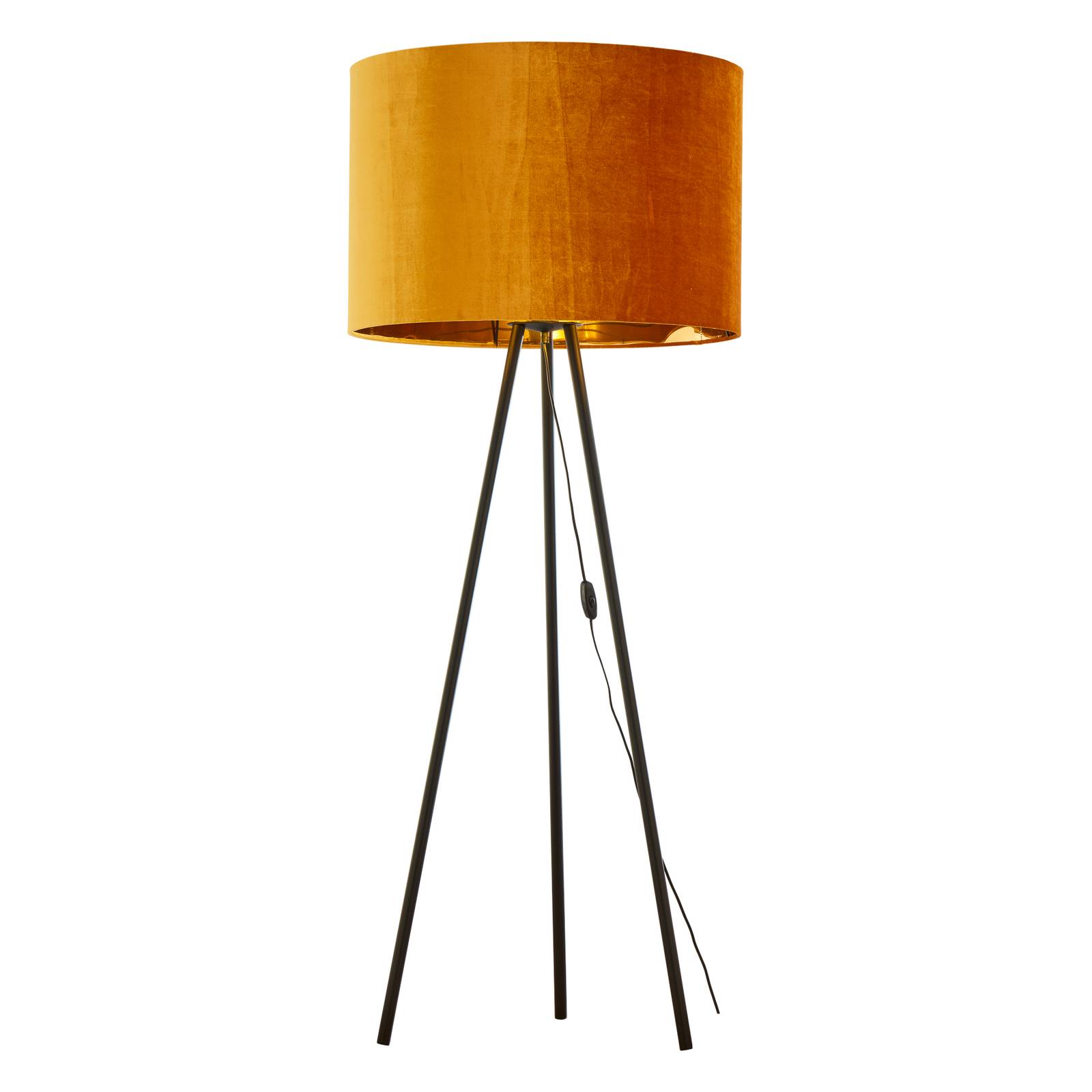 tripod floor lamp mustard