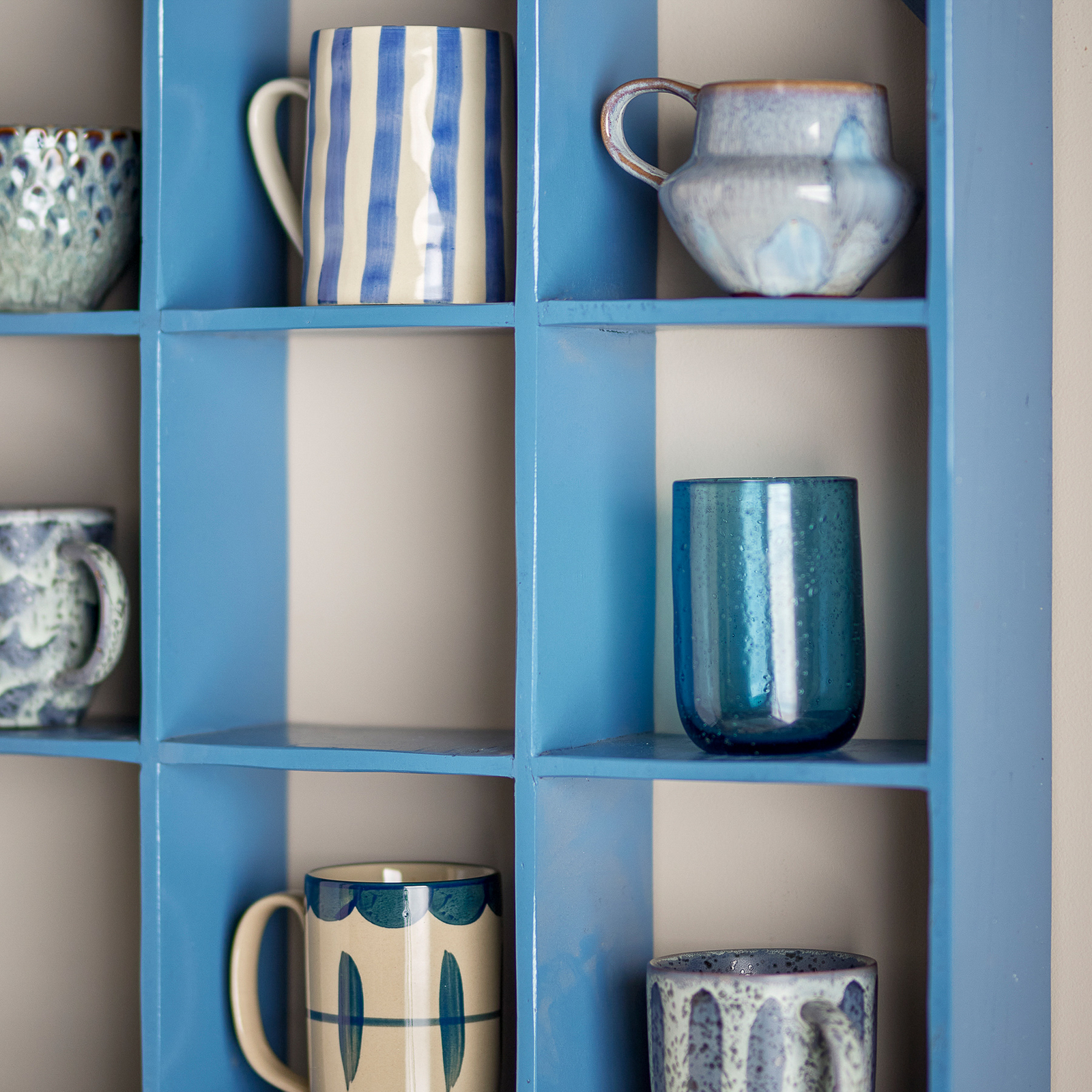 Étagère Bekka, bleue, hauteur 70 cm, bois - Bloomingville