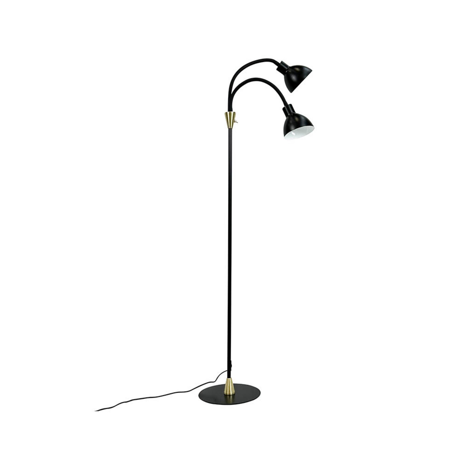 Lilje Floor Lamp Black/Brass - DybergLarsen