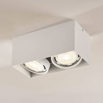 Downlight LED Rosalie, atenuable, 2 luces, blanco