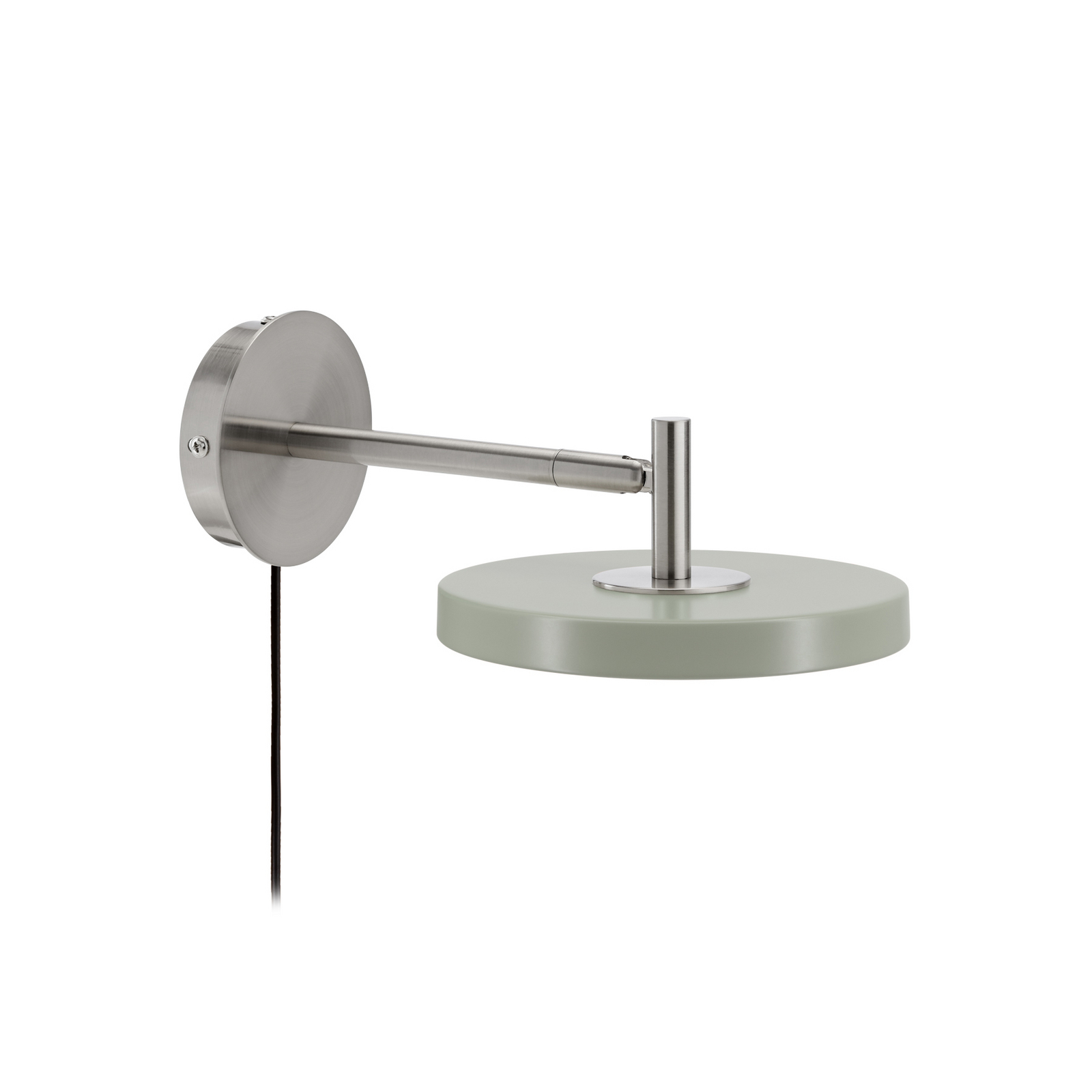 UMAGE LED-Wandlampe Asteria Short, olivgrün, Stahl, Stecker