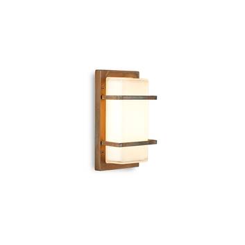 Ice Cubic 3415 outdoor wall lamp, glass and brass