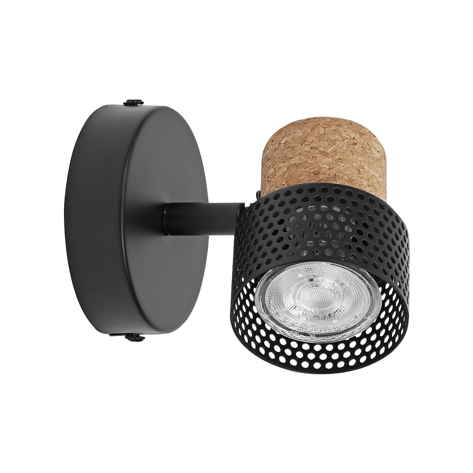 OSRAM Wandstrahler CORK, schwarz, 1 Spot, GU10-LED 927 dim