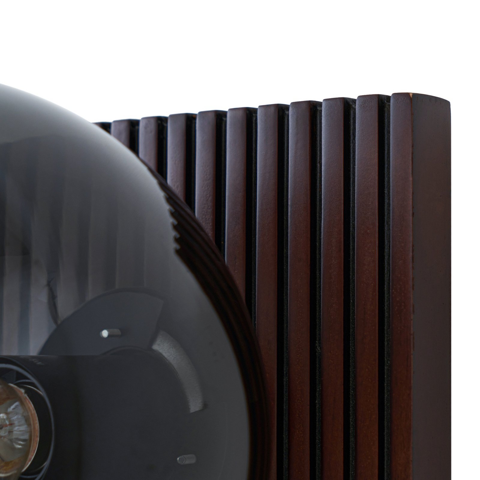 Veloura wandlamp, hoogte 30 cm, glas, hout, USB - Lucande Veloura wandlamp, hoogte 30 cm, glas, hout, USB - Lucande