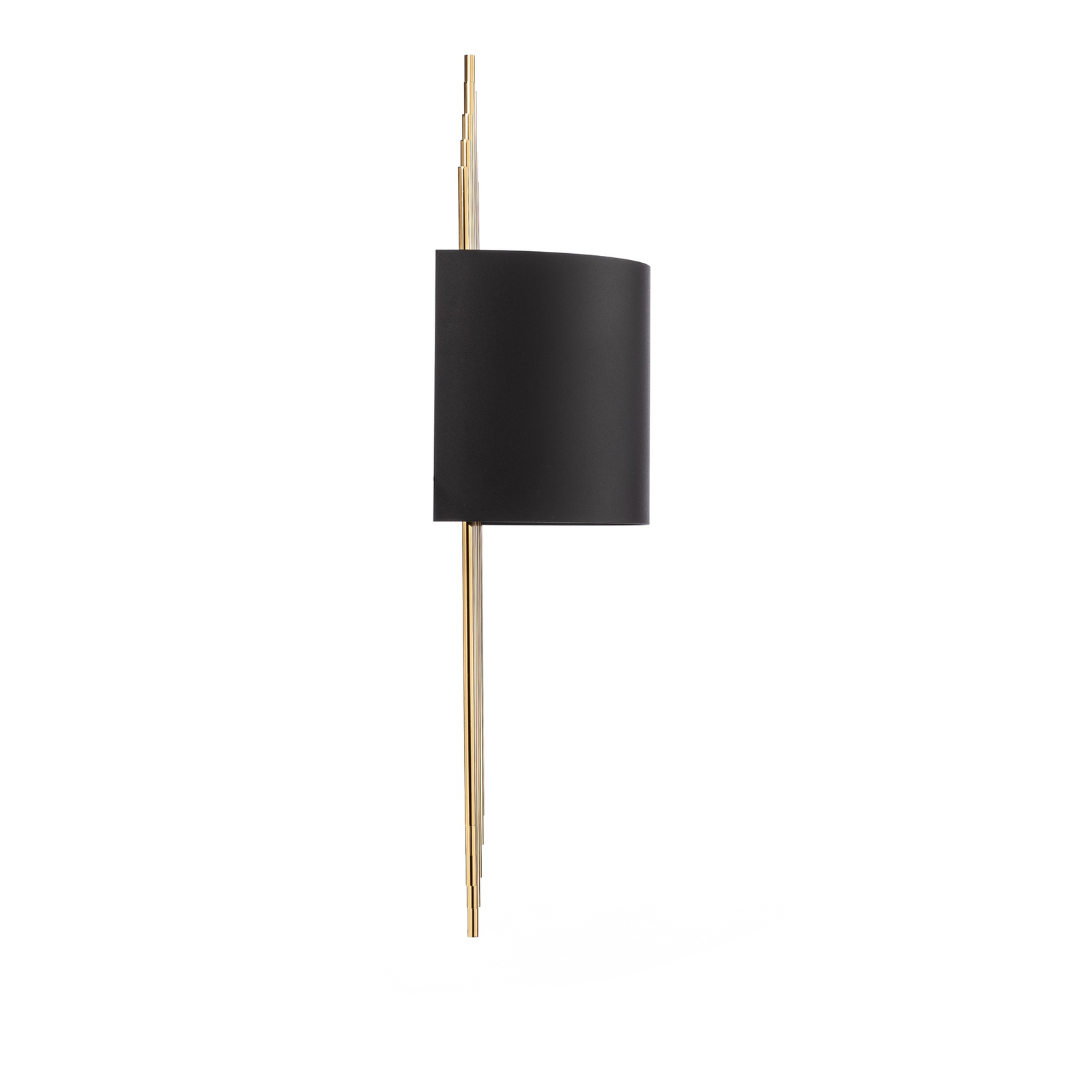 616-A wall light, black with golden rods