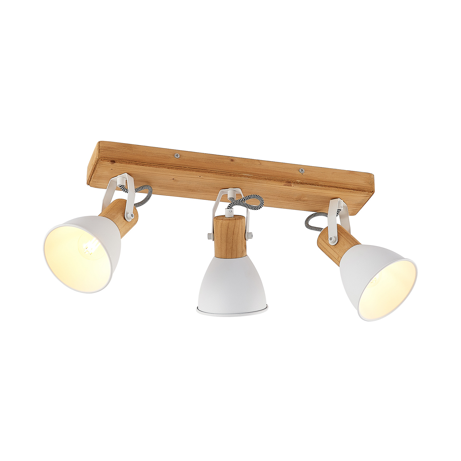 Merela 3 Taklampe Wood/White - Lindby