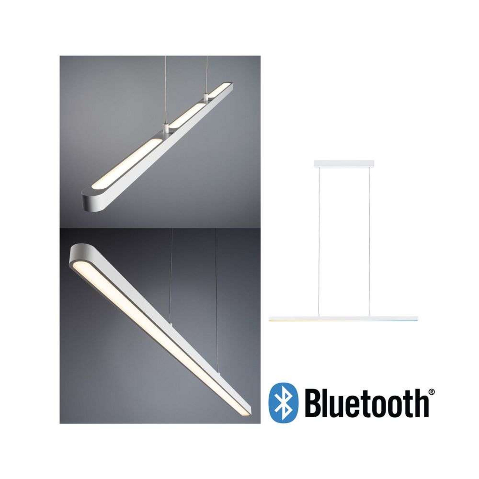 Lento LED Lustră Pendul TW/Bluetooth Alb - Paulmann