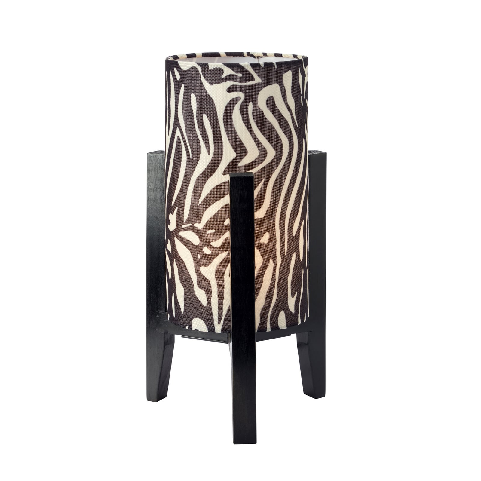 Candeeiro de mesa Markslöjd Eruca, preto/branco, tecido, E27