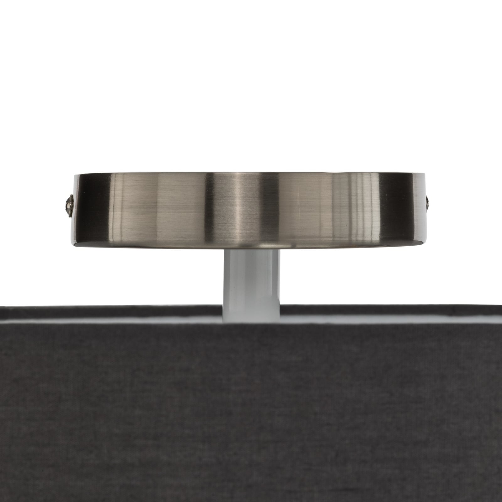 Plafón Lindby Sebatin, Ø 40 cm, gris, tela, E27 Plafón Lindby Sebatin, Ø 40 cm, gris, tela, E27