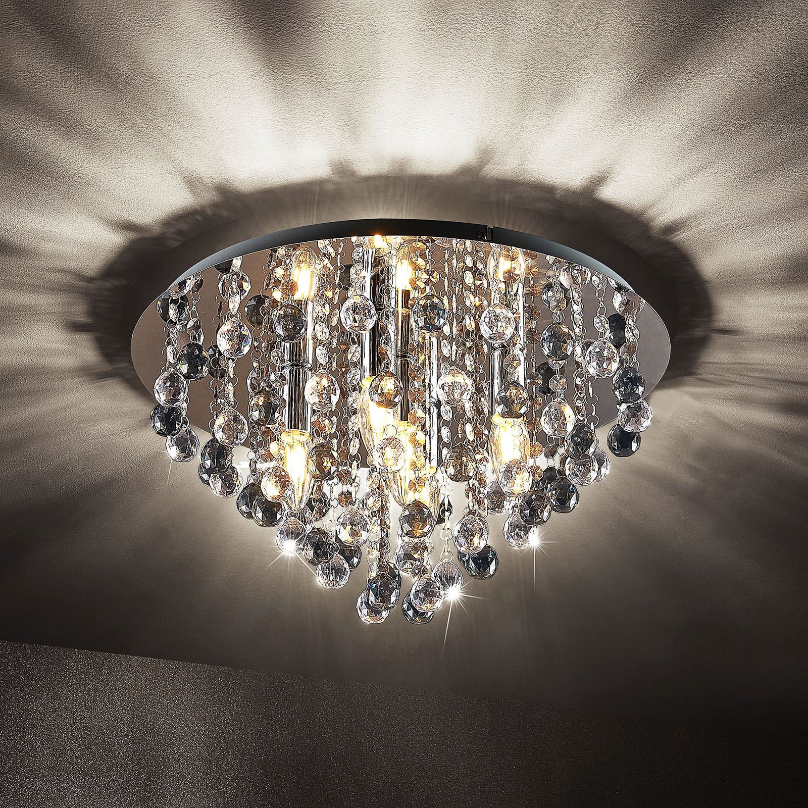 Lindby Maram ceiling lamp, acrylic, round